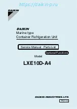 Daikin LXE10D-A4 Service Manual And Parts List preview