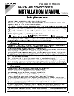 Preview for 1 page of Daikin M08B128 Installation Manual
