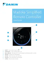 Daikin Madoka Simplified User Manual предпросмотр