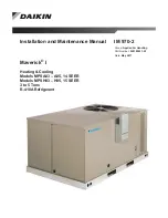 Daikin Maverick I MPS A03C Installation And Maintenance Manual preview