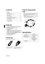 Предварительный просмотр 2 страницы Daikin MC704AVM Operation Manual