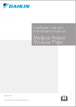 Preview for 1 page of Daikin Modular Plate Instructions For Installation, Use And Maintenance Manual