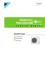 Daikin R18NUV2S Removal Procedure предпросмотр