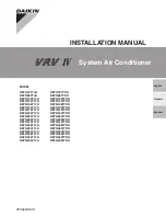 Предварительный просмотр 1 страницы Daikin REYQ120TTJU Installation Manual