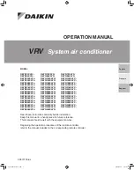 Preview for 1 page of Daikin REYQ72XATJ Operation Manual