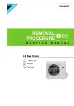 Daikin RKM71PV16 Service Manual Removal Procedure предпросмотр