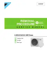 Предварительный просмотр 1 страницы Daikin RKS20J2V1B Service Manual Removal Procedure