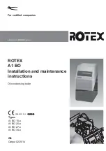 Daikin Rotex A1 BO 15-e Installation And Maintenance Instructions Manual preview