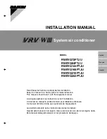 Предварительный просмотр 1 страницы Daikin RWEYQ72PTJU Installation Manual