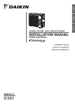 Предварительный просмотр 1 страницы Daikin RXL18UMVJU Installation Manual