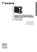 Предварительный просмотр 1 страницы Daikin RXL18UMVJUA Installation Manual