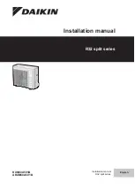 Предварительный просмотр 1 страницы Daikin RXM50A5V1B Installation Manual