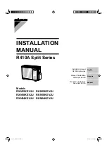 Daikin RXN15KEVJU Installation Manual предпросмотр