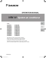 Preview for 1 page of Daikin RXYQ72TATJ Series Operation Manual