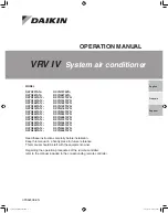 Предварительный просмотр 1 страницы Daikin RXYQ72TATJ Series Operation Manual