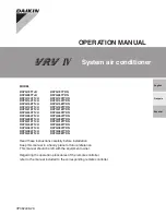 Preview for 1 page of Daikin RXYQ72TTJU Operation Manual