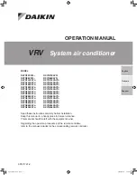 Preview for 1 page of Daikin RXYQ72XATJ Operation Manual