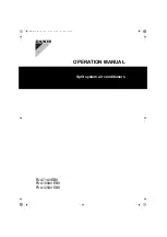 Preview for 1 page of Daikin RZAG100 Operation Manual