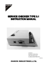 Daikin Service Checker TYPE 3.1 Instruction Manual preview