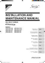 Preview for 1 page of Daikin Siesta ARXC25AV1B9 Installation And Maintenance Manual