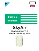 Daikin SkyAir RZQ200 250C7Y1B Service Manual предпросмотр