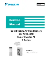 Предварительный просмотр 1 страницы Daikin SkyAir Super Inverter 70 Service Manual