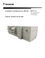 Preview for 1 page of Daikin Skyline OAH003GDAC Installation And Maintenance Manual