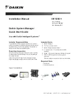 Предварительный просмотр 1 страницы Daikin System Manager Quick Start Manuals