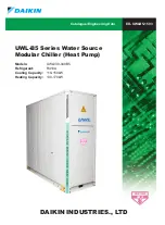 Предварительный просмотр 1 страницы Daikin UWL-B5 Series Catalogue/Engineering Data