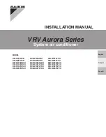 Daikin VRV Aurora RXLQ120TATJU Installation Manual preview