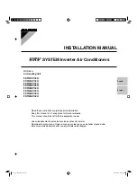 Preview for 1 page of Daikin VRV FXTQ12PVJU Installation Manual