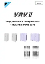 Preview for 1 page of Daikin VRV II Series Design, Installation & Testing Instructions