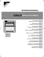 Preview for 1 page of Daikin VRV III REYQ10PY1B Operation Manual