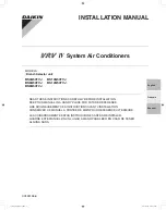 Preview for 1 page of Daikin VRV IV Series Installation Manual