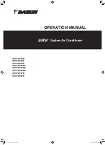 Daikin VRV Series Operation Manual preview