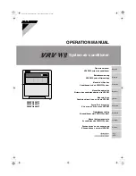 Предварительный просмотр 1 страницы Daikin VRVWII RWEYQ10MY1 Operation Manual