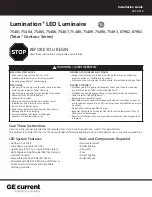 Preview for 1 page of Daintree GE Current Lumination Tetra Contour 75481... Installation Manual