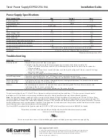 Preview for 3 page of Daintree GE Current Tetra GEPS12-25U-NA Installation Manual