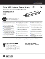 Preview for 1 page of Daintree GE current Tetra GEPS24-100U-TT Installation Manual