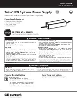 Daintree GE Current Tetra GEPS24-25U-NA Installation Manual предпросмотр