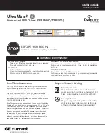 Daintree GE Current UltraMax GED80MCC/Z2P1500 Installation Manual preview