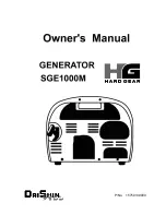 DAISHIN SGE1000M Owner'S Manual preview