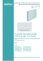 Daitsu FSTD SLIM - EC FLEX Series Installation And Maintenance Manual preview