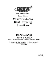 DAKA 832 Supplement To Onwer'S Manual preview