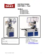 Предварительный просмотр 1 страницы Dake Euromatic 370 S Instructions Manual