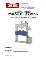 Dake FORCE 40 Use And Maintenance Manual preview