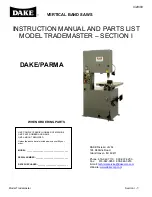 Dake Trademaster Instruction Manual And Parts List preview