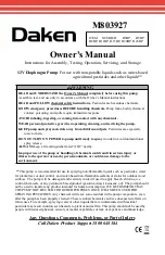 Предварительный просмотр 1 страницы Daken M803927 Owner'S Manual