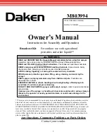 Daken M803994 Owner'S Manual preview