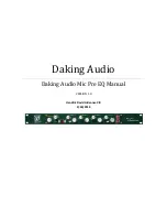 Daking Audio Mic Pre EQ Manual preview